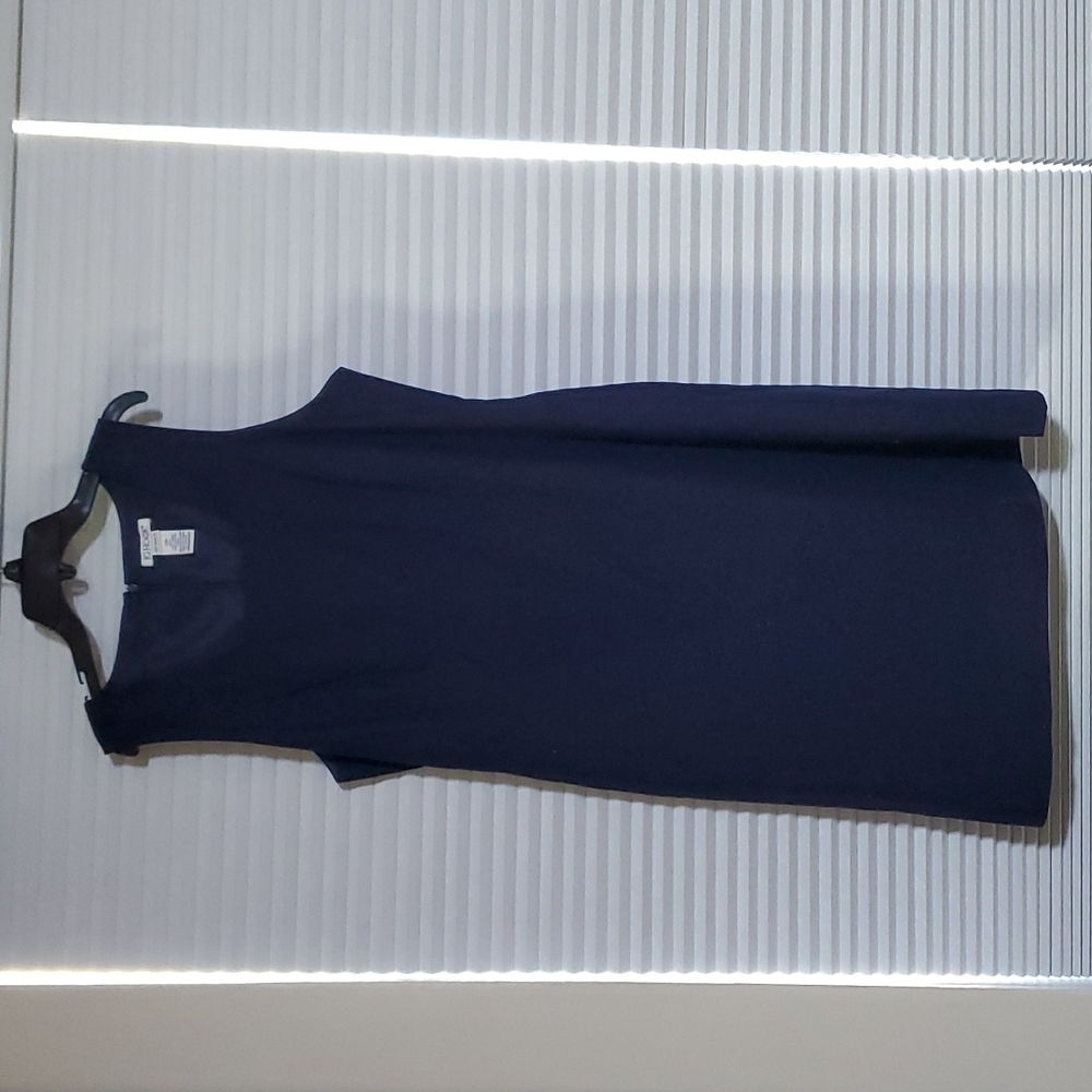 JG Hook Navy Linen sheath dress